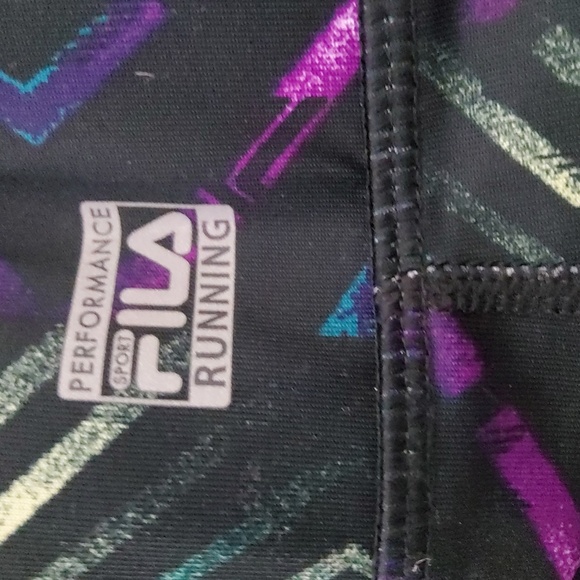 Fila Sport Black Leggings Athletic Stretchy Bottoms Size S - Picture 4 of 5